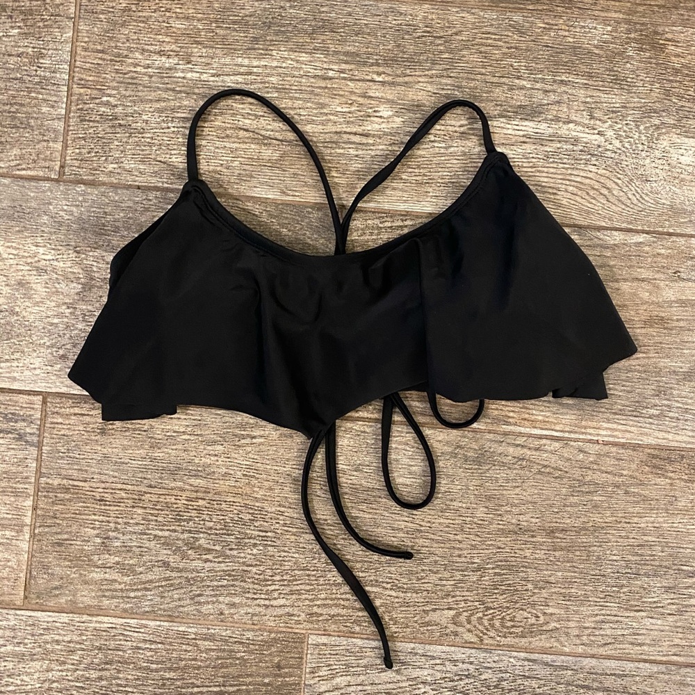 Black Strappy Swim Suit Top